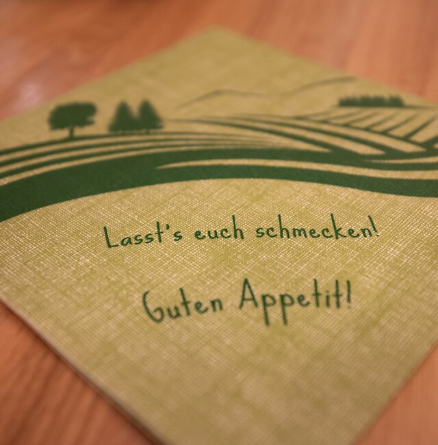 Serviette mit Spruch