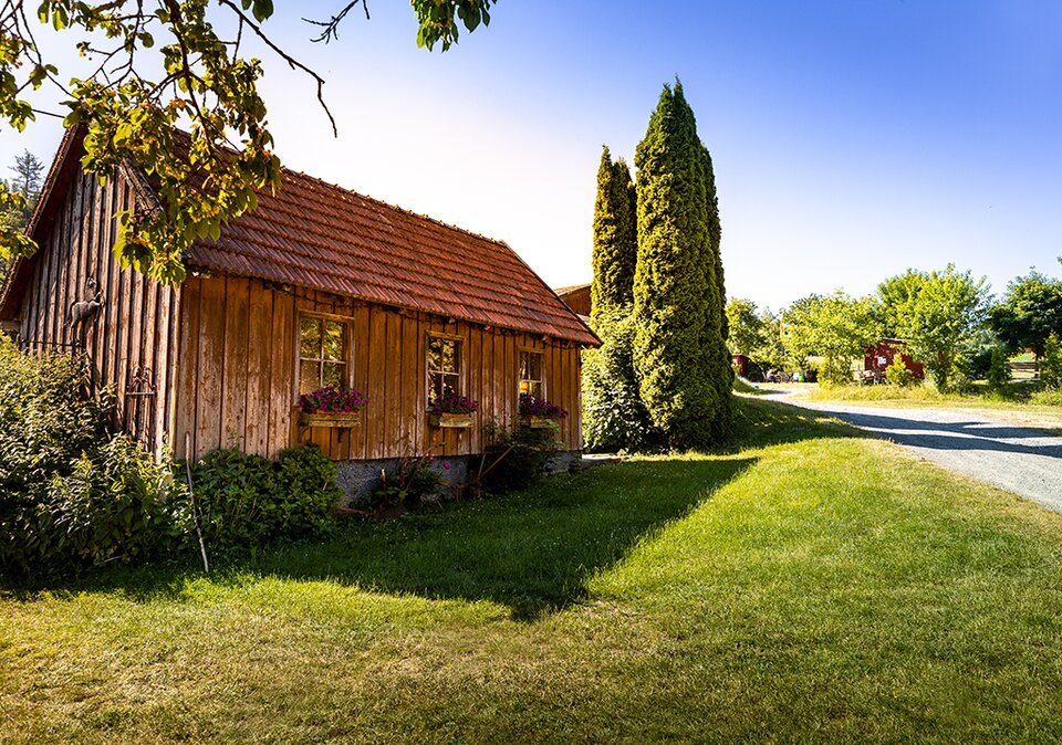 Gebäude vom Ottonenhof im Sommer