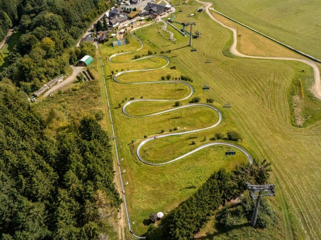 Sommerrodelbahn von oben